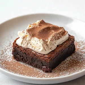 Chocolate Brownie Cake with Mascarpone Cream is a sumptuous dessert that beautifully balances the richness of dark chocolate with the light, creamy texture of mascarpone. This cake is not just a typical brownie; it elevates the classic treat by introducing a layer of indulgent mascarpone cream that elevates the taste and presentation. This delightful combination makes it an ideal choice for special occasions, celebrations, or simply as a sweet end to a weeknight dinner.