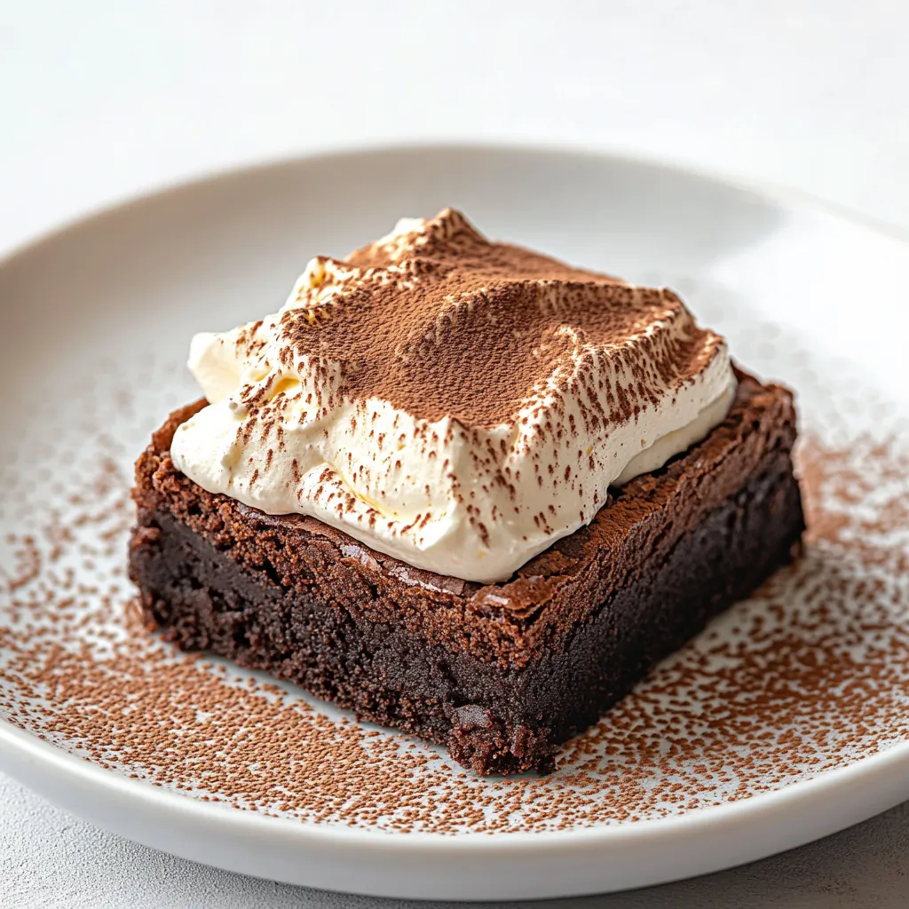 Chocolate Brownie Cake with Mascarpone Cream is a sumptuous dessert that beautifully balances the richness of dark chocolate with the light, creamy texture of mascarpone. This cake is not just a typical brownie; it elevates the classic treat by introducing a layer of indulgent mascarpone cream that elevates the taste and presentation. This delightful combination makes it an ideal choice for special occasions, celebrations, or simply as a sweet end to a weeknight dinner.