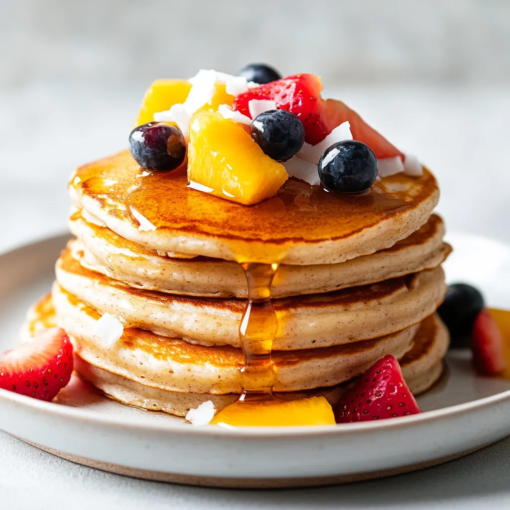 Coconut flour pancakes have emerged as a delightfully healthy and fluffy alternative to traditional pancakes. Made from coconut flour, they stand out with a unique flavor profile that is both lightly sweet and subtly nutty. These pancakes have a wonderful fluffy texture that makes them a favorite choice for breakfast or brunch. Whether you're looking for a gluten-free option or simply want to incorporate coconut flour into your diet, these pancakes promise satisfaction and deliciousness.