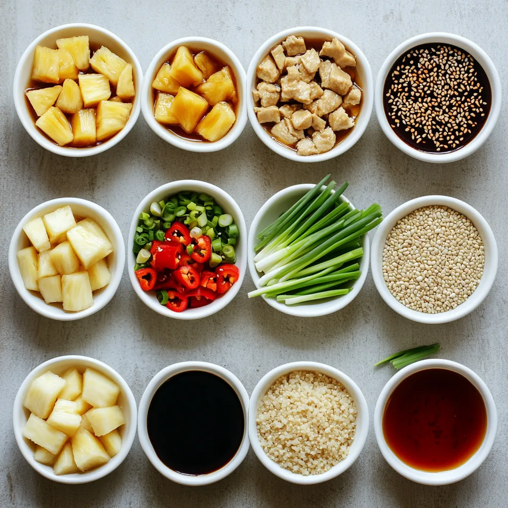 The Sweet and Sticky Pineapple Chicken Delight is a delightful fusion of flavors that transports your taste buds to a tropical paradise. This dish combines tender chicken thighs with the natural sweetness of pineapple, all enveloped in a sticky sauce that promises to please anyone at the dinner table. With the perfect balance of savory and sweet, each bite is a testament to the wonderful interplay of taste and texture. The hint of spice from red pepper flakes enhances the overall flavor profile, making it a savory experience worth savoring.