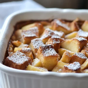 Apple Baked French Toast Casserole is a delightful combination of flavors and textures that elevates your breakfast game. This dish harmoniously blends the sweetness of apples with the warmth of cinnamon and nutmeg, creating a comforting and satisfying meal that's perfect for any morning. The fluffy, custard-soaked bread contrasts beautifully with the tender apples, delivering a delicious bite every time.