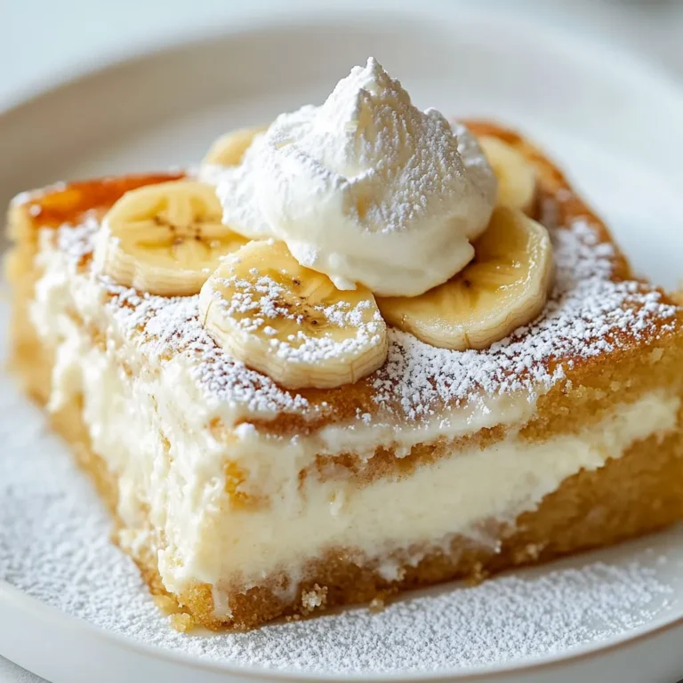 Exploring the charm of banana-infused desserts brings us to the delightful Banana Bliss Magic Cake. This innovative cake combines the sweet allure of ripe bananas with a surprisingly light texture, providing a unique twist on traditional baking. The use of simple ingredients makes it accessible for both novice and experienced bakers. Its versatility allows it to be served at any occasion, from casual family gatherings to elegant dinner parties, ensuring that this cake can become a beloved staple in your dessert repertoire.