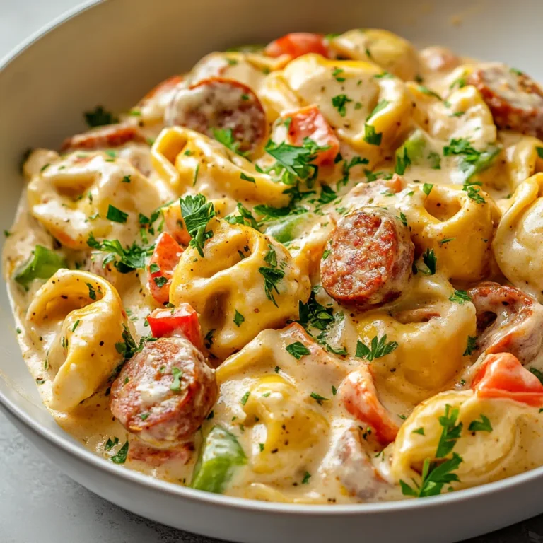 Exploring the rich and bold flavors of Cajun cuisine, the Cajun Alfredo Tortellini Skillet Delight seamlessly blends creamy textures with savory ingredients. This delightful dish offers a quick yet satisfying meal perfect for weeknight dinners or special gatherings. The combination of cheese tortellini, smoked sausage, and vibrant vegetables results in a hearty and flavorful dish that tantalizes the taste buds. The creamy Alfredo sauce, enhanced with Cajun seasoning, brings warmth and depth to every forkful, making it a favorite for those who appreciate a bit of spice in their meals.