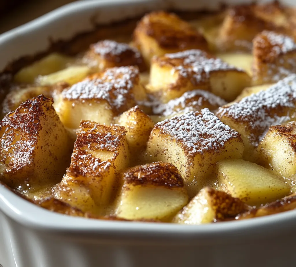 Apple Baked French Toast Casserole is a delightful combination of flavors and textures that elevates your breakfast game. This dish harmoniously blends the sweetness of apples with the warmth of cinnamon and nutmeg, creating a comforting and satisfying meal that's perfect for any morning. The fluffy, custard-soaked bread contrasts beautifully with the tender apples, delivering a delicious bite every time.
