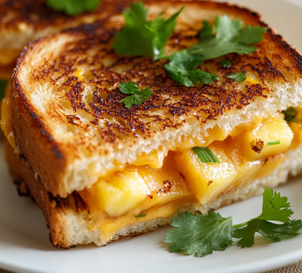 Delve into a tropical escape with this delightful recipe for Hawaiian Roll Grilled Cheese, where savory sharp cheddar meets the sweet tang of fresh pineapple. With just 15 minutes from prep to plate, you'll be whisked away to sunshine-filled shores with each crispy, gooey bite. This easy-to-make sandwich combines comforting flavors with a fresh twist, making it perfect for a quick meal or a fun snack.