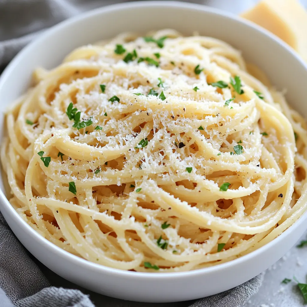 Garlic Parmesan Delight Pasta is a delightful dish that combines simple ingredients to create a rich and satisfying flavor profile. The buttery garlic sauce envelops each strand of pasta, with the freshly grated Parmesan cheese elevating it to heavenly heights. This dish not only appeals to the palate but is also a treat for the senses, as the intoxicating aroma of garlic wafts through the kitchen while it cooks.