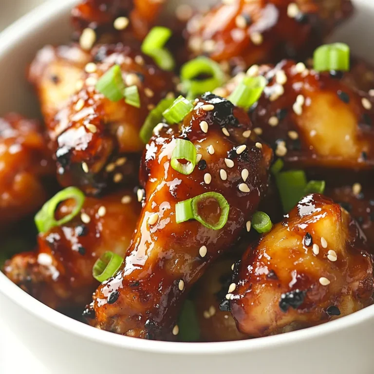 Exploring the delightful fusion of sweet and savory, this recipe for Pineapple-Teriyaki Chicken Wings is perfect for any gathering. The irresistible blend of fresh pineapple juice, honey, and soy sauce makes these wings a standout option for appetizers or main dishes. With a crispy exterior and juicy interior, they are sure to please any palate. The tropical twist from pineapple enriches the taste profile while the soy sauce brings in the umami flavor that complements the dish beautifully.