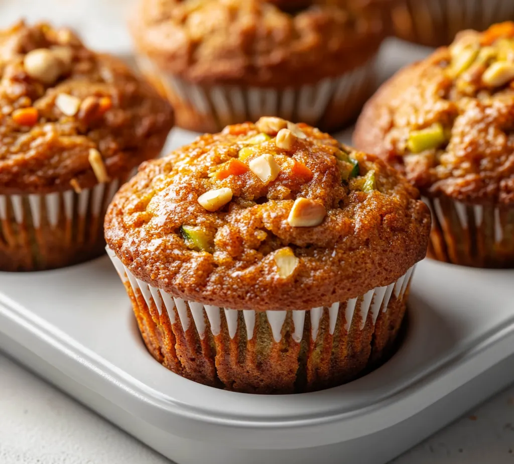 Exploring the versatility of muffins, this Morning Glory Muffins with a Twist recipe brings together an array of vibrant ingredients, resulting in a treat that’s both nutritious and flavorful. Made with a fusion of whole grains, vegetables, and fruits, these muffins achieve a delightful balance of taste and health benefits. The combination of finely grated carrots and zucchini introduces moisture and sweetness, while the nuts and dried fruits add a lovely texture that satisfies the palate.