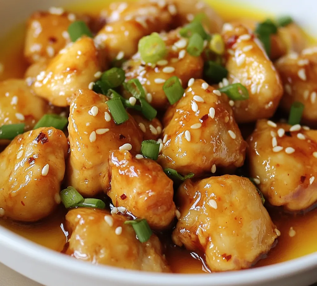 This Zesty Sticky Lemon Chicken Delight is a bold and flavorful dish perfect for weeknight dinners or special occasions. The recipe features tender, juicy chicken pieces coated in a crispy batter and lavishly coated with a tangy lemon sauce that provides an irresistible combination of sweetness and zesty acidity. The contrasting textures of the crunchy chicken and glossy sauce make this meal a delightful addition to your culinary repertoire.