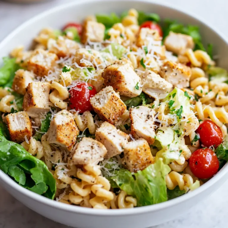 Chicken Caesar salads are a beloved staple in many households, known for their delightful combination of rich flavors and satisfying textures. This Creamy Chicken Caesar Rotini Salad marries the classic Caesar salad elements with the comforting spiral shape of rotini pasta, adding a playful twist that takes this dish to another level. The creamy Caesar dressing beautifully coats the pasta, chicken, and fresh vegetables, making each bite a burst of flavor.