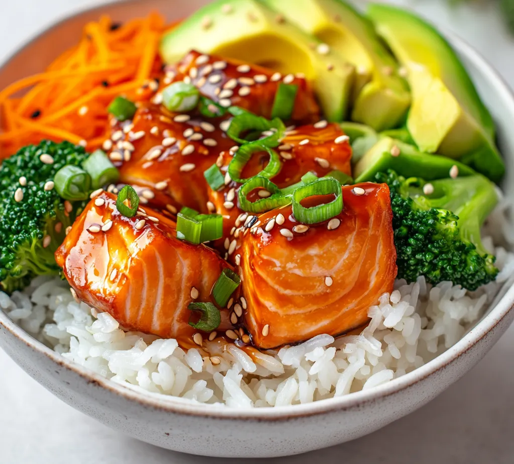The Sriracha Honey Glazed Salmon Bowl is a delightful fusion dish that combines the rich flavors of salmon marinated in a spicy-sweet sauce with fresh vegetables and a hearty grain base. This recipe brings together wholesome ingredients to create a satisfying meal that’s both nutritious and easy to prepare. Perfect for weeknight dinners or meal prepping, these bowls are not only delicious but also visually appealing, making them a favorite for any occasion. Whether you’re looking to impress guests or simply seeking a convenient and healthy dinner option, these bowls encapsulate vibrant flavors and textures that will leave you craving more.