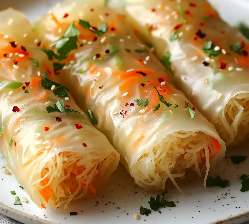 Exploring the world of healthy appetizers can lead to delightful discoveries, particularly with the Crispy Air-Fried Rice Paper Noodle Rolls. These rolls are not only packed with vibrant vegetables and flavors but also make for a fun and engaging dining option. Perfect for gatherings or as a light snack, they offer a satisfying crunch and a burst of freshness in every bite. With their visually appealing layers of fresh ingredients, these noodle rolls find their way onto tables for various occasions, from casual family dinners to lively parties.