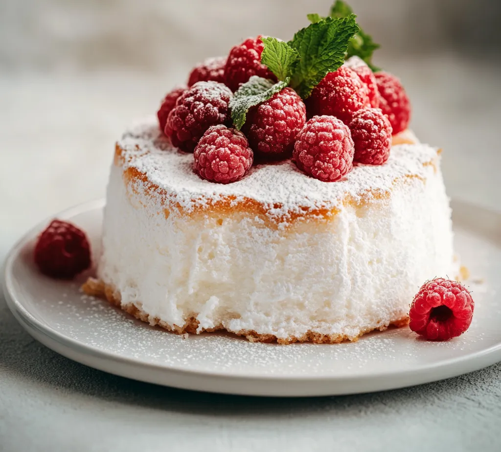 Delve into the world of light and airy desserts with this Raspberry Angel Food Cake—a delightful summer treat that’s as visually striking as it is delicious. Perfect for warm weather gatherings, this cake combines the sweetness of fresh raspberries with the delicate texture of angel food cake, creating a balanced dessert that everyone will adore. The vibrant hue of the raspberries, nestled within the spongy cake, makes it not only a feast for the taste buds but also for the eyes.