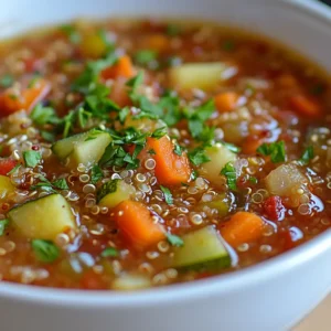 Hearty quinoa vegetable soup is the epitome of comfort food with a nutritious twist. This wholesome dish harmoniously blends vibrant vegetables and protein-packed quinoa, making it an ideal choice for anyone seeking a nourishing meal without compromising on taste. The combination of ingredients offers a medley of textures and flavors, creating a delightful soup that warms the soul.