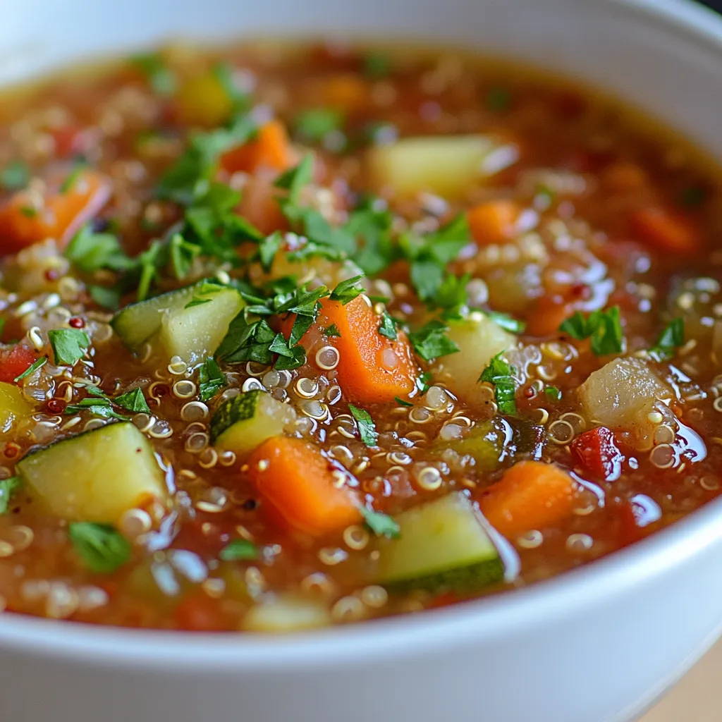 Hearty quinoa vegetable soup is the epitome of comfort food with a nutritious twist. This wholesome dish harmoniously blends vibrant vegetables and protein-packed quinoa, making it an ideal choice for anyone seeking a nourishing meal without compromising on taste. The combination of ingredients offers a medley of textures and flavors, creating a delightful soup that warms the soul.