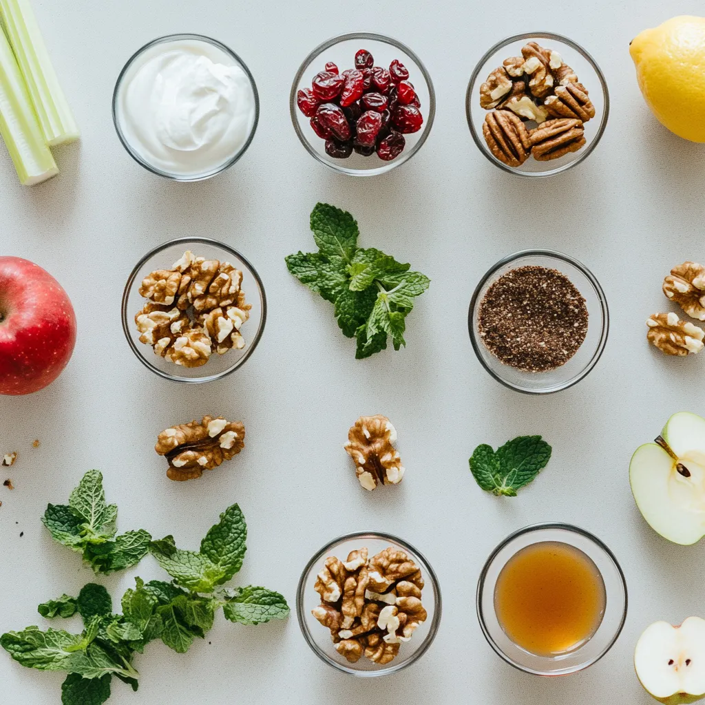 Crunchy Apple Delight Salad is a vibrant and refreshing dish that perfectly blends the crispness of apples with the delightful crunch of walnuts and the tart sweetness of dried cranberries. This salad is not only colorful and appealing but also a nutritious option for those seeking a light yet hearty meal. Served chilled, it's an ideal companion for summer picnics, holiday gatherings, or as a side dish at potlucks. The combination of textures—from the juicy apples to the crunchy nuts—creates a satisfying eating experience, while the creamy yogurt dressing ties everything together with a touch of sweetness and spice.