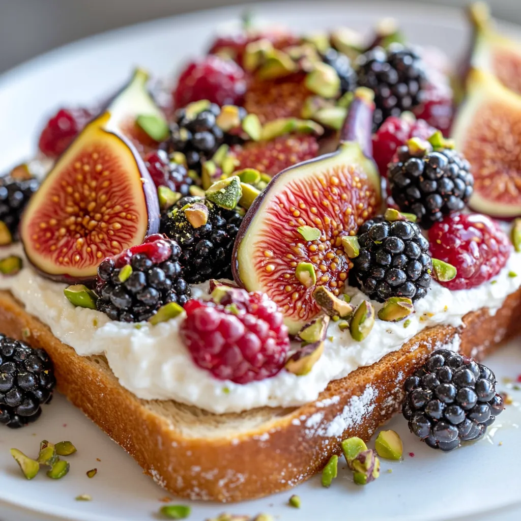 The Whipped Honey Ricotta Toast Delight is a fusion of creamy textures and fresh flavors that's perfect for breakfast, brunch, or a light dessert. This delectable toast elevates simple ingredients into a gourmet experience, making each bite a celebration of delicious contrasts. The richness of whole milk ricotta combined with the natural sweetness of honey creates a harmonious balance, while the addition of fresh, seasonal fruits provides a vibrant burst of flavor. Whether you’re entertaining guests with a tasteful brunch spread or indulging in a quiet moment with a satisfying snack, this recipe promises to captivate your taste buds.