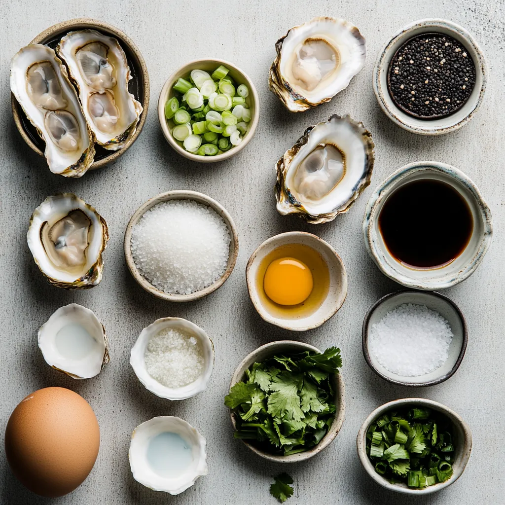 The Savory Oyster Omelet Delight is a unique dish that artfully combines the rich, briny flavors of fresh oysters with the comforting qualities of a fluffy omelet. This dish is perfect for those who enjoy seafood and can serve as a delightful breakfast, brunch, or even a light dinner option. The marriage of textures from the tender eggs and the succulent oysters creates a mouthfeel that is truly special. The addition of green onions gives a mild oniony crunch, enhancing the delicate seafood flavor.