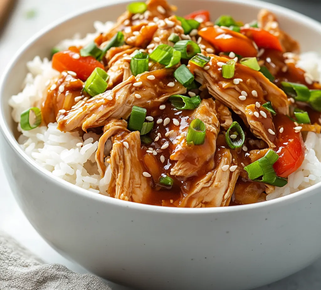The Savory Slow Cooker Teriyaki Chicken and Rice Bowl is a beloved dish that perfectly blends convenience and flavor, making it ideal for busy weeknights or family dinners. The combination of tender chicken, fluffy jasmine rice, and vibrant mixed vegetables, all slow-cooked in a rich, savory teriyaki sauce, creates a hearty and satisfying meal. This dish appeals to a wide variety of tastes, especially those who enjoy the fragrant and sweet flavors typical of Asian cuisine.