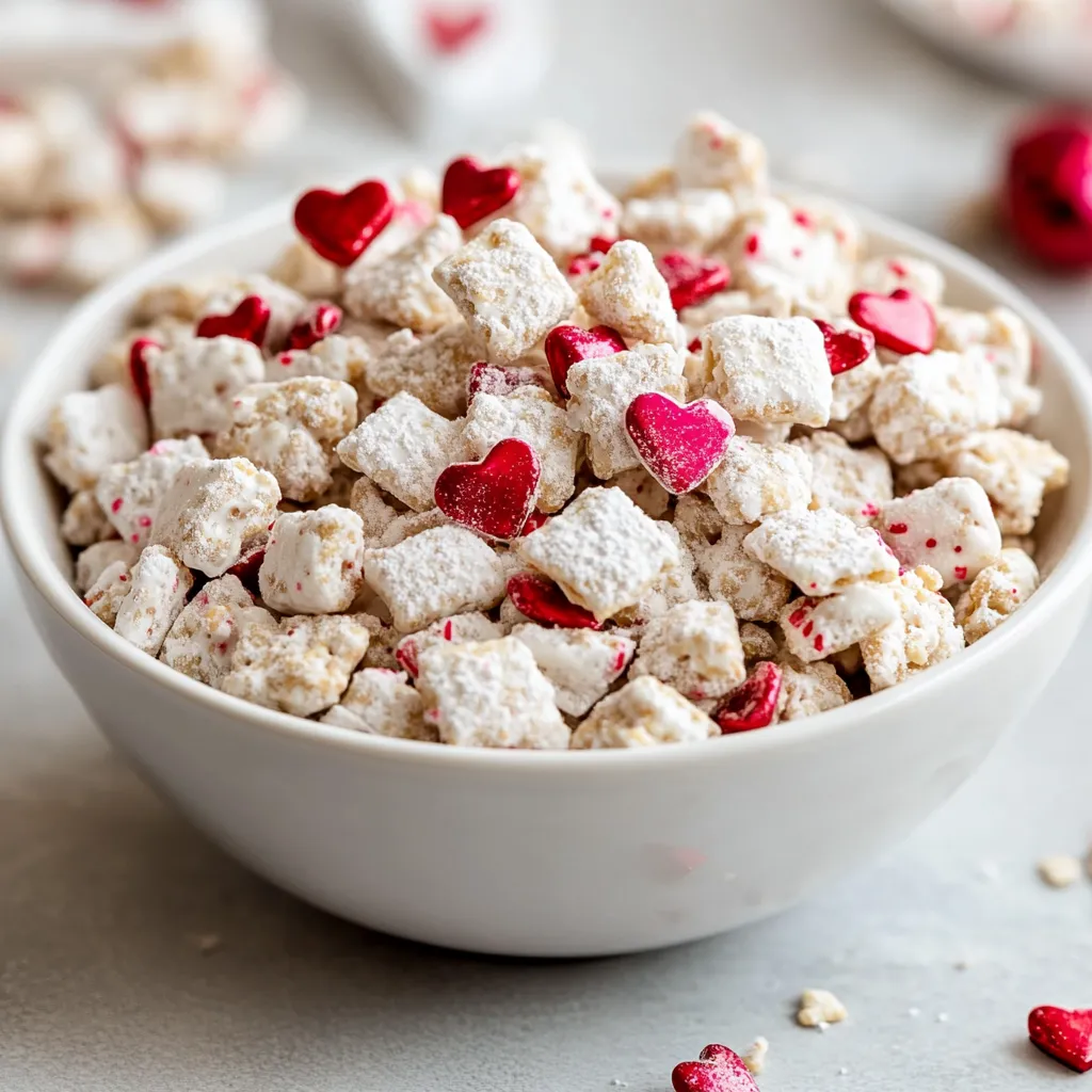 Valentine's Day is a celebration of love and affection, filled with moments that bring smiles and warmth. What better way to express your appreciation to loved ones than with a sweet treat? Valentine’s Delightful Muddy Buddies offer a delectable combination of textures and flavors, blending crunchy cereal with creamy chocolate and peanut butter, finished off with a hint of strawberry. This delightful snack encapsulates the spirit of the holiday, making it an ideal choice for gatherings or thoughtful gifts.