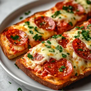 Crafting a perfect dish often hinges on combining familiar flavors with creative twists. Garlic Bread Pizza Extravaganza offers a delightful fusion of two beloved favorites—garlic bread and pizza. This simple yet indulgent recipe brings together the savory taste of garlic and the fresh acidity of pizza sauce to create a mouthwatering treat that feels comforting and satisfying.