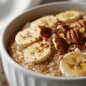 Pumpkin Spice Baked Oats Delight is the perfect cozy dish to enjoy during the chilly months of fall, but it can be savored any time you crave a warm and comforting meal. The combination of rolled oats and pumpkin puree creates a delightful blend of textures and flavors, enhanced by the aromatic spices that are reminiscent of classic pumpkin pie. It’s not only delectable but also nutritionally rich, making it a satisfying breakfast, snack, or even dessert choice.