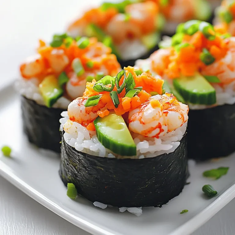 Delve into the world of Japanese cuisine with a contemporary twist by exploring the delightful creation of sushi cups. These bite-sized treats combine the rich flavors of sushi with a playful presentation, making them perfect for gatherings or a unique dinner at home. Sushi cups encapsulate the essence of sushi while providing an easily customizable and visually appealing option for sushi lovers and novices alike. With every bite, you will experience a delightful blend of flavors and textures—the creamy avocado against the crunchy cucumber, and the savory shrimp mingling with the nutty taste of sesame seeds.