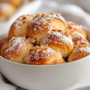 Coconut Knots Delight is a charming and indulgent recipe that brings the tropical flavors of coconut right to your kitchen. Combining the rich taste of coconut with a soft, slightly sweet dough, these knots offer a delightful experience with each bite. Once baked to a golden perfection and topped with powdered sugar and toasted coconut flakes, these treats not only taste amazing but also have an inviting appearance that is sure to impress family and friends.