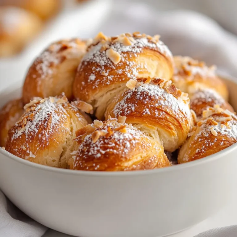 Coconut Knots Delight is a charming and indulgent recipe that brings the tropical flavors of coconut right to your kitchen. Combining the rich taste of coconut with a soft, slightly sweet dough, these knots offer a delightful experience with each bite. Once baked to a golden perfection and topped with powdered sugar and toasted coconut flakes, these treats not only taste amazing but also have an inviting appearance that is sure to impress family and friends.