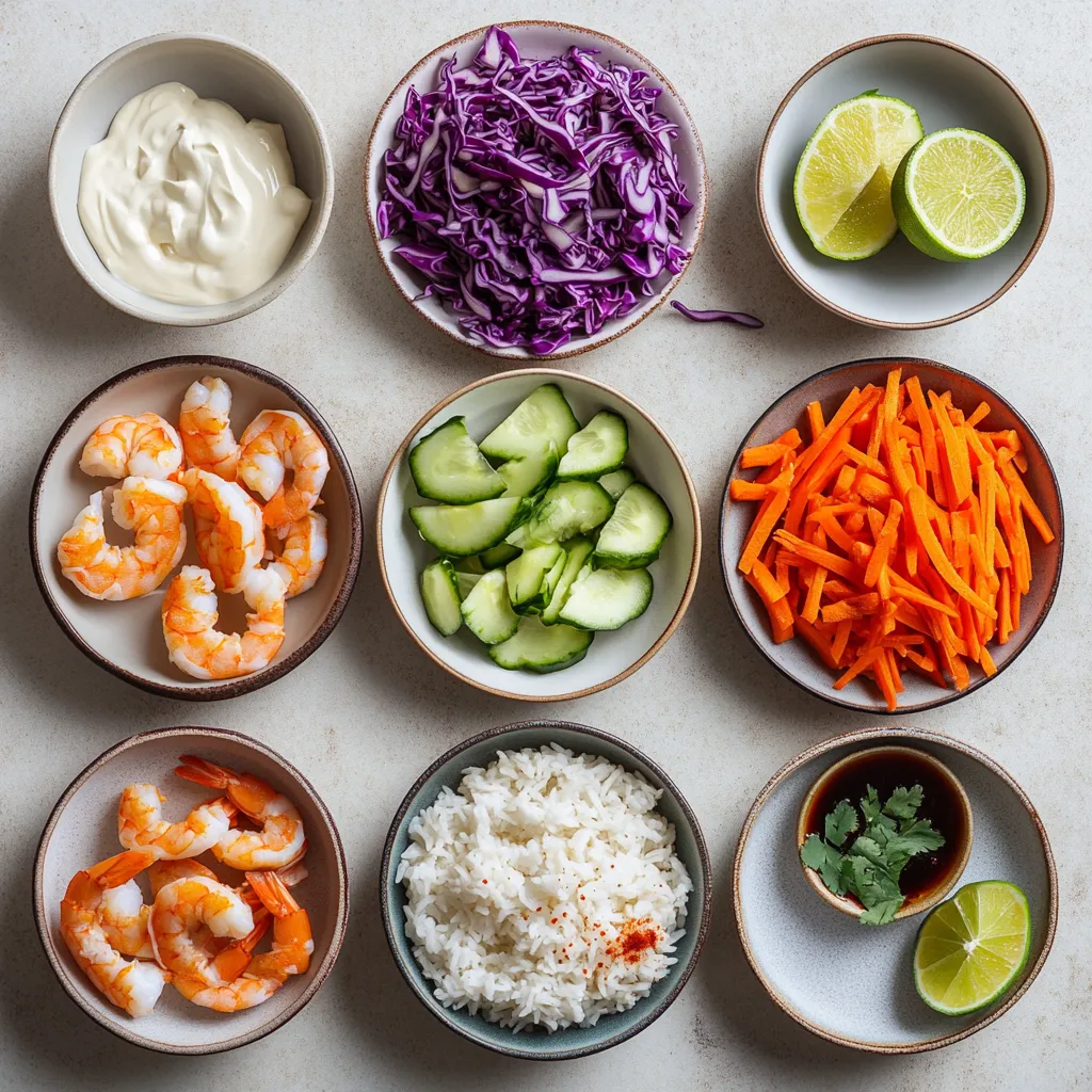 This recipe for Zesty Shrimp Rice Bowls with Creamy Spicy Mayo Drizzle is a vibrant and flavorful dish that showcases the deliciousness of shrimp alongside fresh vegetables. The combination of marinated shrimp and colorful toppings, such as avocado and red cabbage, not only creates an appealing visual but also provides a delightful medley of textures and flavors. Each bite bursts with freshness, making this bowl a staple for anyone looking for a healthy yet satisfying meal.