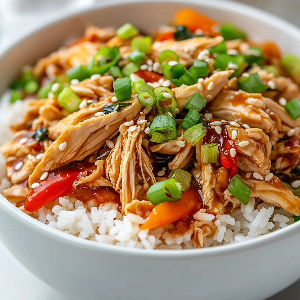 The Savory Slow Cooker Teriyaki Chicken and Rice Bowl is a beloved dish that perfectly blends convenience and flavor, making it ideal for busy weeknights or family dinners. The combination of tender chicken, fluffy jasmine rice, and vibrant mixed vegetables, all slow-cooked in a rich, savory teriyaki sauce, creates a hearty and satisfying meal. This dish appeals to a wide variety of tastes, especially those who enjoy the fragrant and sweet flavors typical of Asian cuisine.
