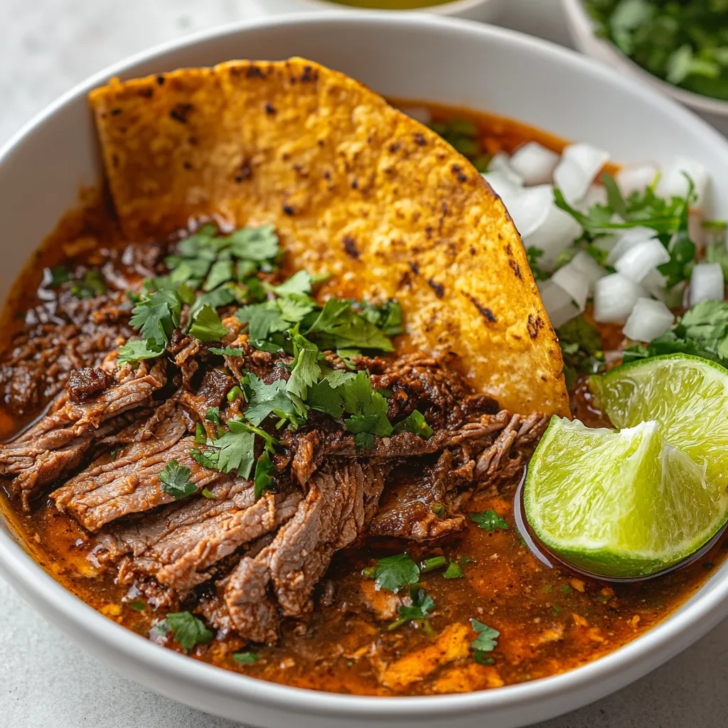 Birria, a traditional Mexican dish with its origins in the state of Jalisco, is beloved for its rich flavors and unique preparation methods. Traditionally made with goat or lamb, beef birria has gained popularity as a more accessible option, making it a staple in homes and restaurants across the globe. The dish consists of slow-cooked, spiced beef served in a flavorful broth, perfect for dipping or serving in tacos. Its cultural significance goes beyond just being a meal; it's a communal dish often enjoyed during special occasions or family gatherings, making it a true representation of Mexican hospitality and culinary tradition.