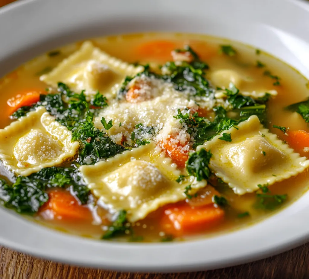 The warmth of a hearty soup is the perfect remedy for chilly days, and there’s nothing quite like a comforting bowl of ravioli soup to envelop you in coziness. This warm and hearty one-pot ravioli soup is a delightful blend of vibrant vegetables, tender ravioli, and rich, savory broth. Each spoonful not only warms the body but also nourishes the soul. With its simple preparation and wholesome ingredients, this dish stands as an ideal choice for a family dinner or a solitary indulgence on a cold evening.