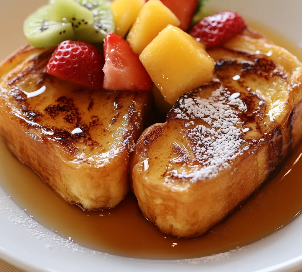 Introducing a delightful fusion that brings the magic of the tropics to your breakfast table: Tropical Hawaiian Roll French Toast Bliss. This dish captivates the palate with the sweet, soft texture of Hawaiian rolls, transforming them into a luxurious French toast that’s not just delicious but also visually appealing. Imagine biting into a golden-brown, warm slice with hints of vanilla and cinnamon, transporting you to a sunny beach even on the cloudiest days.