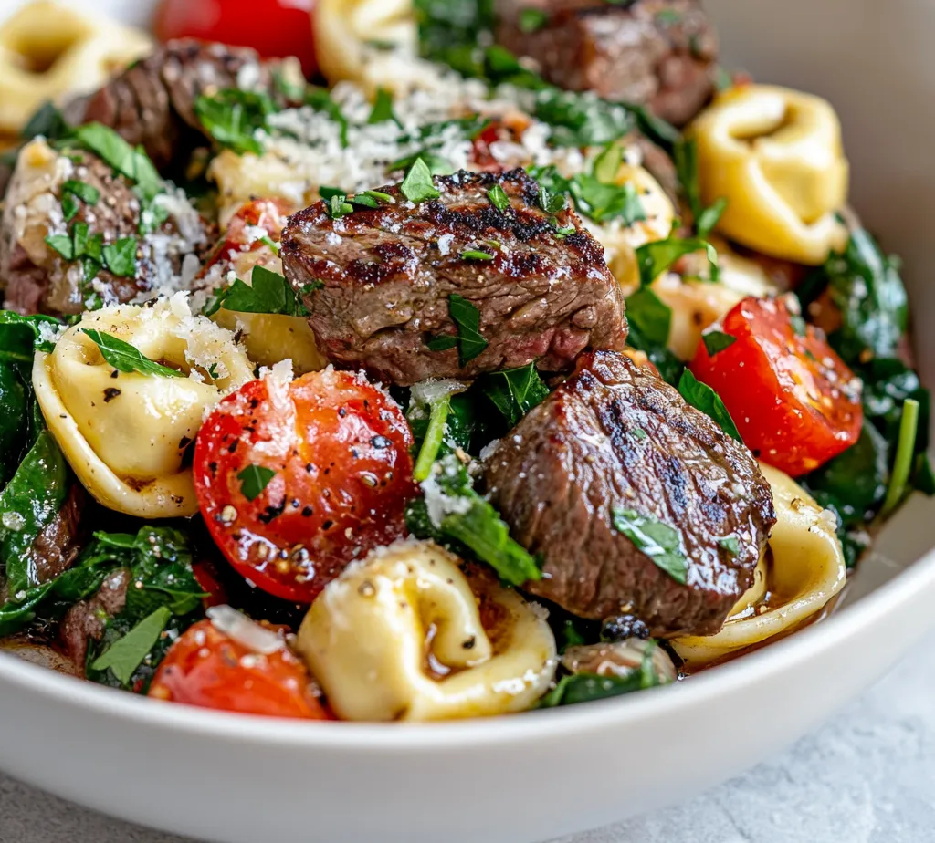 One-pan meals have quickly become a beloved solution for those seeking convenience and flavor in their cooking routines. They are the epitome of simplicity, allowing busy individuals and families to whip up delicious dinners without overwhelming cleanup tasks afterwards. Among these treasures is the One-Pan Cowboy Butter Tortellini with Steak Bites, a home-cooked wonder that unites the rich flavors of tender steak, creamy tortellini, and vibrant vegetables in a single skillet.