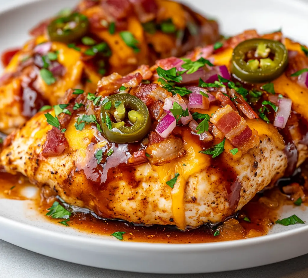 Explore the delightful layers of flavor in Baked Cowboy Chicken Delight, a dish that combines juicy chicken, smoky bacon, zesty jalapeños, and melted cheddar cheese. Each bite is a celebration of textures and tastes, making this recipe not just a meal but an experience. With its inviting aroma and colorful presentation, Baked Cowboy Chicken Delight is bound to tantalize taste buds and create a welcoming atmosphere at the dinner table.