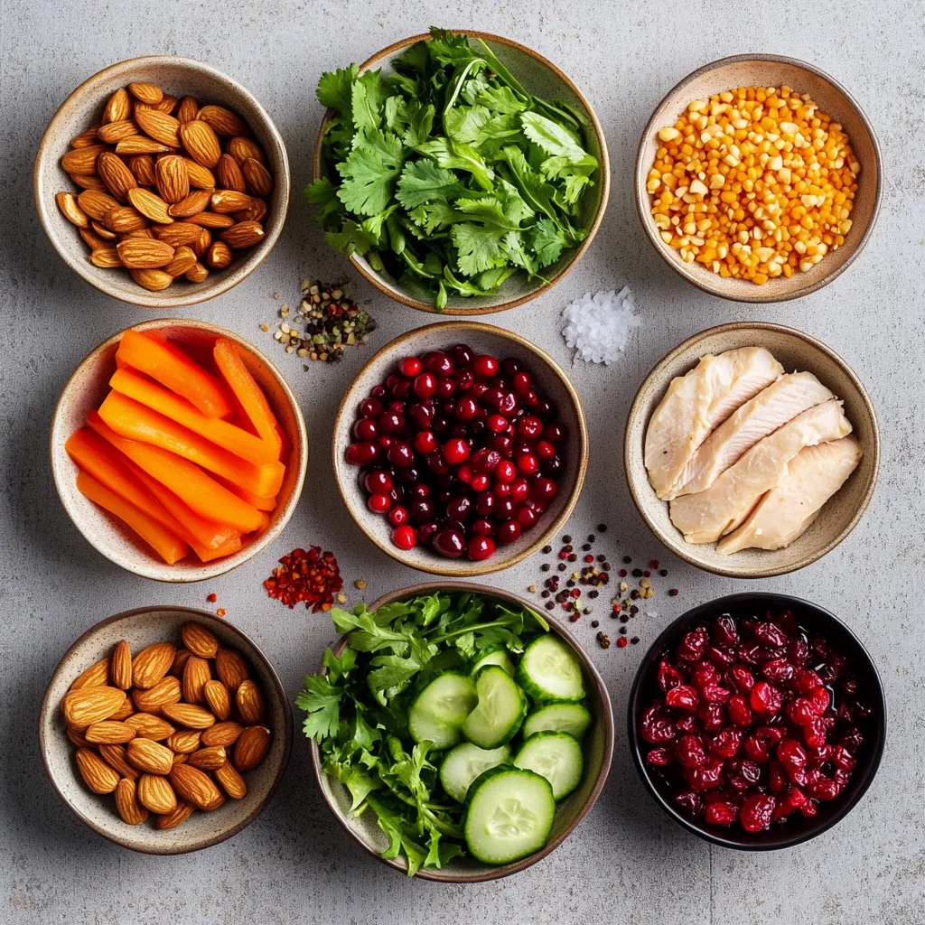 The Asian Chicken Cranberry Salad is a delightful medley of flavors and textures that come together in a vibrant dish, ensuring every bite is a celebration of freshness. With tender shredded chicken, a rainbow of fresh vegetables, and the sweet-tart crunch of dried cranberries, this salad is not only visually appealing but also a nutritious powerhouse. This salad balances savory and sweet, making it an enticing option for those looking to enjoy a light yet satisfying meal.