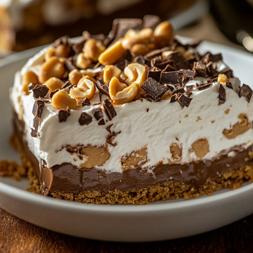 The Decadent Chocolate Peanut Butter Layer Dessert is an irresistible treat that perfectly marries two beloved flavors: rich chocolate and creamy peanut butter. Each layer brings its charm, creating an indulgence that not only satisfies your sweet cravings but also leaves a lasting impression on anyone who tries it. The visual appeal, with its distinct layers of colors and textures, makes it a showstopper at any gathering.