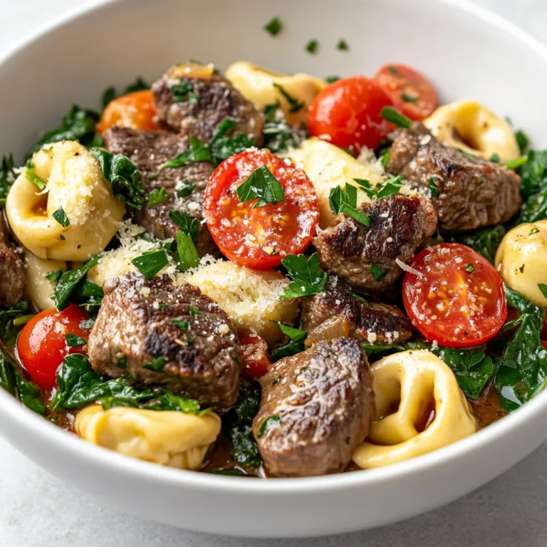 One-pan meals have quickly become a beloved solution for those seeking convenience and flavor in their cooking routines. They are the epitome of simplicity, allowing busy individuals and families to whip up delicious dinners without overwhelming cleanup tasks afterwards. Among these treasures is the One-Pan Cowboy Butter Tortellini with Steak Bites, a home-cooked wonder that unites the rich flavors of tender steak, creamy tortellini, and vibrant vegetables in a single skillet.