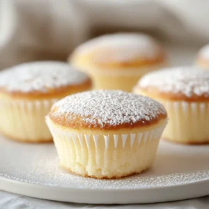 Exploring the exquisite world of Japanese desserts, the Fluffy Japanese Cotton Cheesecake Cupcakes stand out for their ethereal texture and delightful taste. These cupcakes are renowned for their ultra-light, airy quality, which distinguishes them from traditional cheesecakes. Their unique melt-in-the-mouth experience is achieved by a meticulous combination of simple ingredients, producing a dessert that is both delicate and satisfying. Perfect for a variety of occasions, whether you’re hosting a charming tea party or indulging in a sweet treat after dinner, these cupcakes will undoubtedly impress your guests with their unique characteristics.