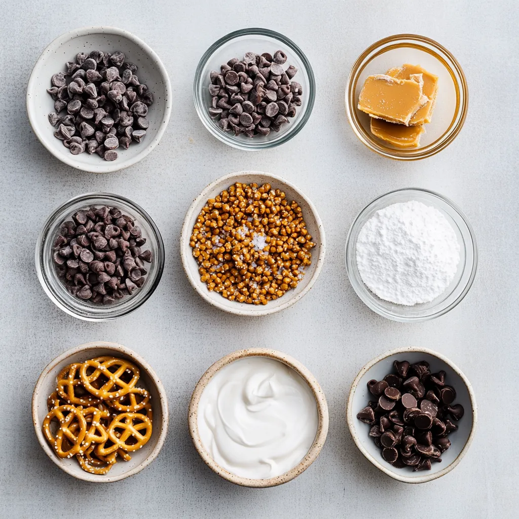 Indulge in the luscious layers of the Peanut Butter Pretzel Delight Pie, a dessert that effortlessly marries the best of both worlds: salty and sweet. This pie features a unique crust made from crushed pretzels, offering a delightful crunch, which harmonizes beautifully with the creamy filling of peanut butter and whipped cream. Each slice is not only a treat for your taste buds but also a visual delight, showcasing the interplay of textures that can elevate any occasion.