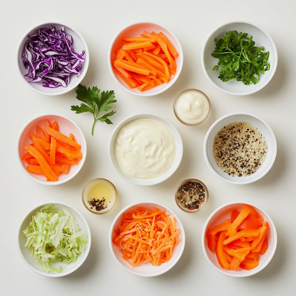 This Crunchy Cabbage & Carrot Medley is a vibrant and nutritious salad that's perfect for any occasion. Combining the crisp texture of green cabbage with the sweetness of freshly grated carrots and vibrant red bell peppers, it creates a delightful dish that can be served as a refreshing side or a light lunch. The medley is not just visually appealing but also beautifully textured, making it a joy to eat. The addition of fresh herbs, such as parsley, adds a burst of flavor that complements the simplicity of the vegetables.
