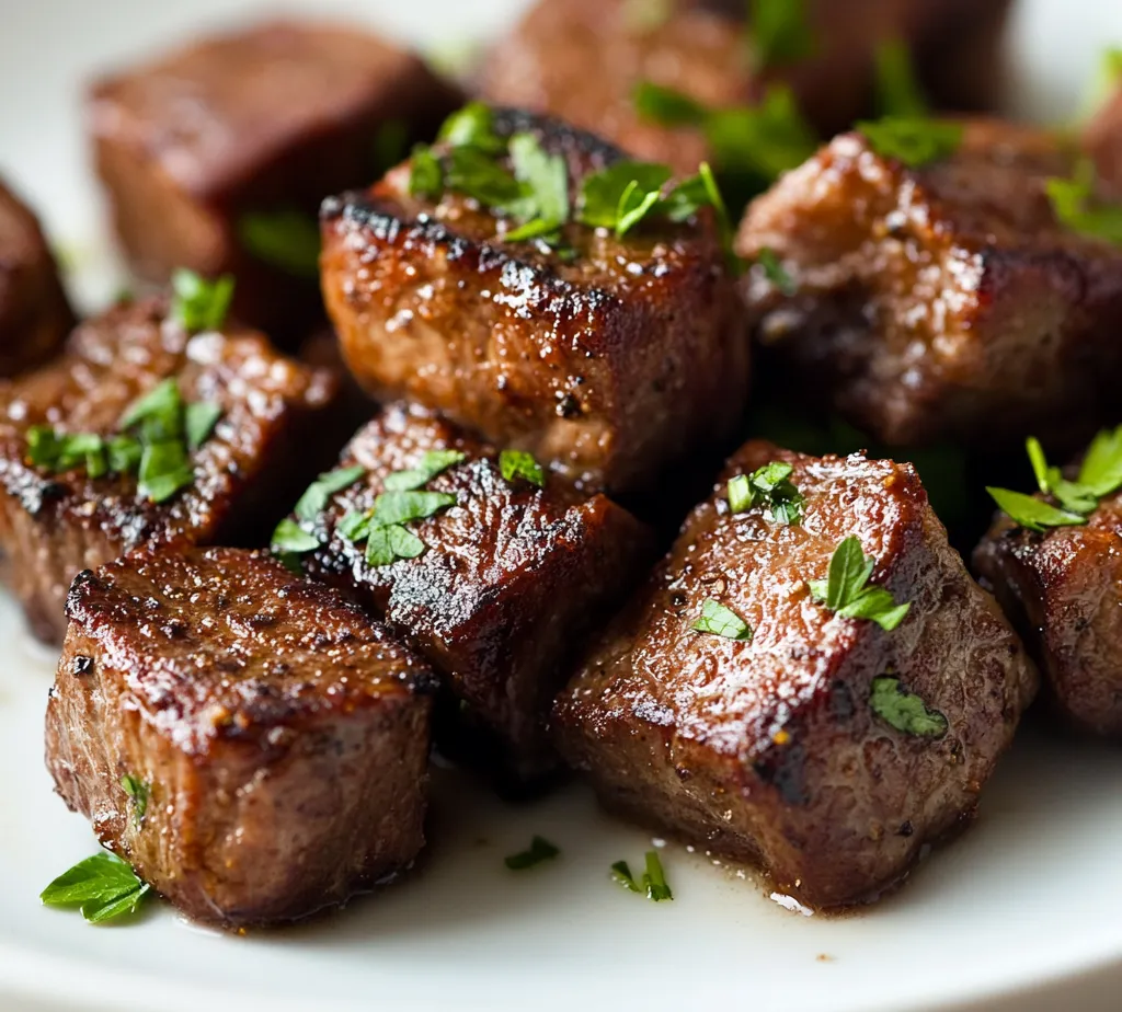 Sizzling Easy Steak Bites are a delightful and flavorful option that showcases the rich taste of beef while remaining extremely simple to prepare. This dish features perfectly seared sirloin steak cubes that are packed with flavor, making it an excellent choice for various occasions. Whether you’re hosting a casual dinner party, enjoying a family gathering, or simply craving a quick meal, these steak bites are guaranteed to impress and satisfy.