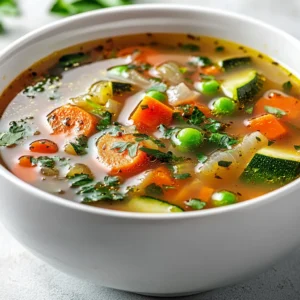 Nourishing Vegetable Delight Soup is an excellent example of how a dish can be both comforting and packed with health benefits. This soup harnesses the power of fresh vegetables, delivering a hearty meal that can act as both a starter and the star of any family dinner. Loaded with a variety of colorful veggies, it easily provides not only vital nutrients but also a fantastic array of flavors that can satisfy any palate. Whether enjoyed during the cooler months to warm you up or served chilled during warmer weather, this soup is versatile enough to fit all occasions.