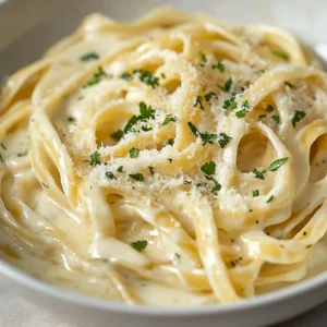 Creamy Fettuccine Alfredo is a classic Italian dish known for its rich and indulgent flavors. This creamy pasta dish has captivated food lovers around the world with its smooth texture and comforting warmth. The fusion of buttery sauce with perfectly cooked fettuccine pasta creates a sumptuous experience that tantalizes the taste buds and fills the kitchen with an inviting aroma. Whether it’s a weekday dinner or a special celebration, fettuccine Alfredo can easily elevate any meal.