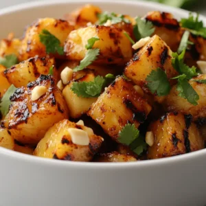 Discover the delightful fusion of sweet and spicy with this Sweet and Spicy Pineapple Delight. This recipe perfectly balances the juicy freshness of ripe pineapple with zesty lime, honey's natural sweetness, and a kick of crushed red pepper flakes. Whether you’re looking for a unique side dish, a refreshing dessert, or a stunning appetizer, this dish is sure to impress. The vibrant colors and contrasting flavors will elevate any gathering, making it an ideal choice for summer barbecues, casual family dinners, or festive occasions.