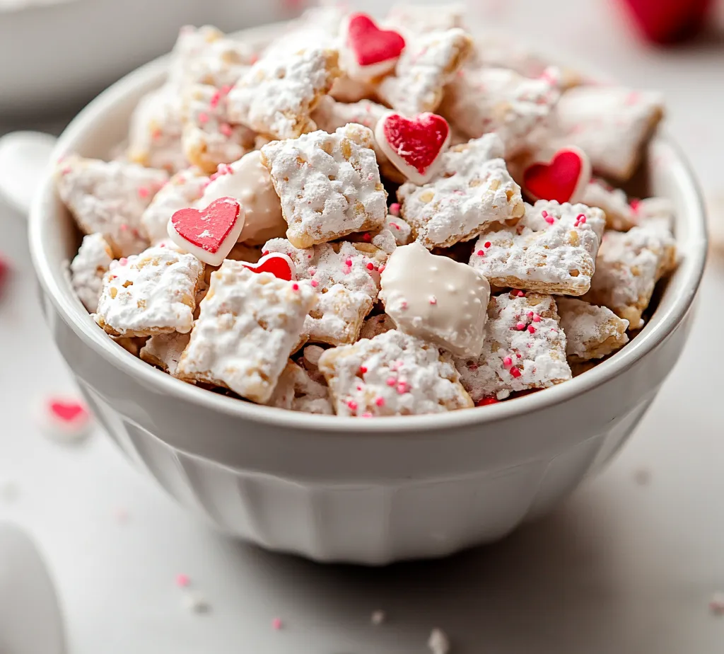 Valentine's Day is a celebration of love and affection, filled with moments that bring smiles and warmth. What better way to express your appreciation to loved ones than with a sweet treat? Valentine’s Delightful Muddy Buddies offer a delectable combination of textures and flavors, blending crunchy cereal with creamy chocolate and peanut butter, finished off with a hint of strawberry. This delightful snack encapsulates the spirit of the holiday, making it an ideal choice for gatherings or thoughtful gifts.