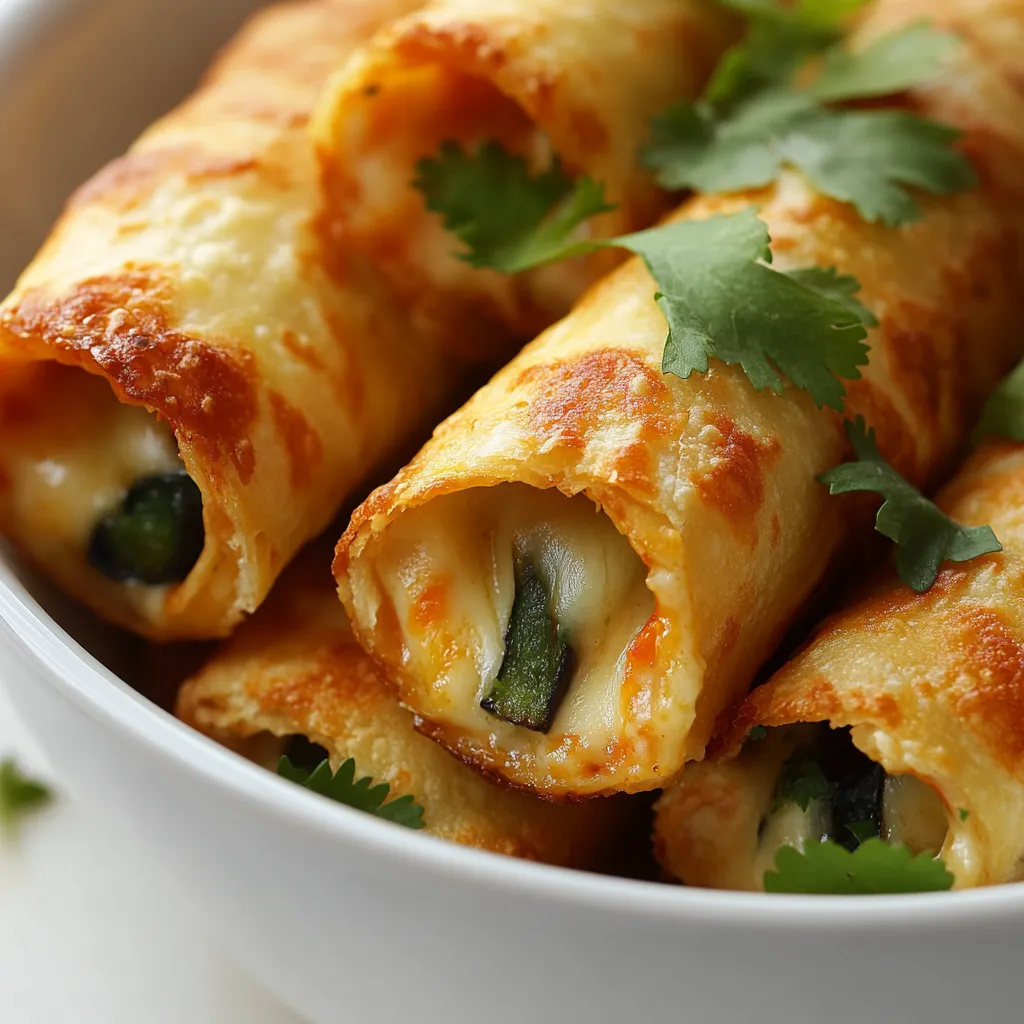 Understanding the delightful fusion of flavors that stuffed poblano flautas bring to the table involves appreciating the rich history of Mexican cuisine. These crispy treats are not just delicious; they're an embodiment of warmth and comfort. Flautas, traditionally made by rolling meats or vegetables in a tortilla and frying until crisp, offer a versatile platform for a variety of fillings. The choice of using roasted poblano peppers brings a unique smoky flavor profile that perfectly complements the creamy cheese filling. This recipe will take you through the entire process of making these mouthwatering flautas, detailing every ingredient and step to ensure your culinary success.