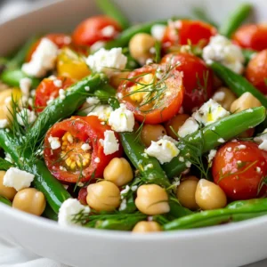 Understanding the vibrant fusion of flavors in a Tomato and Green Bean Salad with Chickpeas, Feta, and Fresh Dill unveils an alluring dish perfect for various occasions. This refreshing salad not only packs a nutritional punch but also presents a splendid array of colors and textures that will delight the senses. The tartness of cherry tomatoes pairs beautifully with the crunch of the green beans, the creaminess of feta, and the earthy notes of dill, all enhanced by a light, tangy dressing that ties everything together.