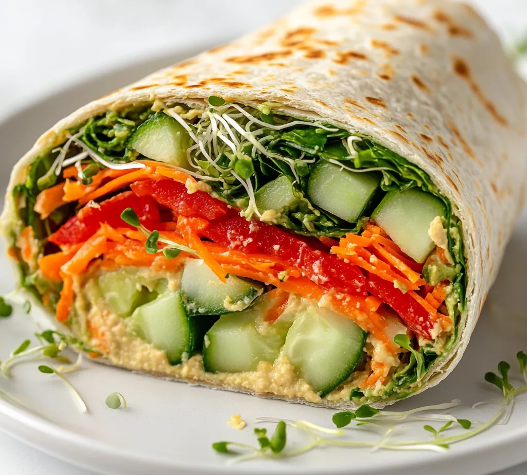 California Veggie Wraps are an excellent option for anyone seeking a delicious and nutritious lunchtime treat. Bursting with vibrant flavors and colors, these wraps feature a delightful medley of fresh vegetables paired with creamy hummus. They make for an ideal choice for a quick lunch, convenient snack, or even as a healthy appetizer at gatherings. The best part about these wraps is the versatility they offer; you can easily customize the ingredients based on your preferences or whatever you have on hand.